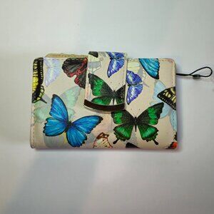Mundi Safe Keeper Butterfly Print Wallet - Multicolor NWT